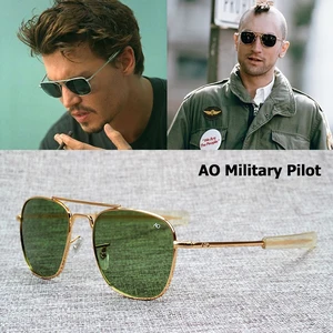 JackJad New Fashion Army MILITARY AO Pilot 54mm Sunglasses Brand American Optical Glass Lens Sun Gla