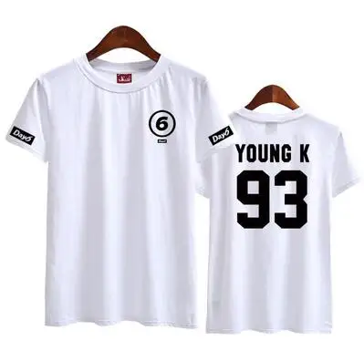 Летняя футболка Kpop с круглым вырезом и коротким рукавом принтом имени участника