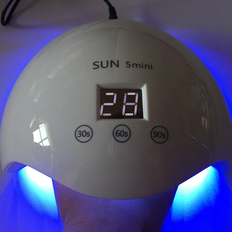 Мини-Сушилка для ногтей SUN 5 30/24 Вт светодиодная УФ-лампа с автоматическим