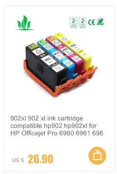 20 шт 902XL для hp 902 902 совместимые чернильные картриджи для hp принтеры Officejet Pro 6950 6958 6954 6960 6962 принтер