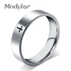 Модное кольцо из нержавеющей стали для женщин и мужчин, обручальное кольцо с крестом, классический дизайн, ювелирные изделия, оптовая продажа