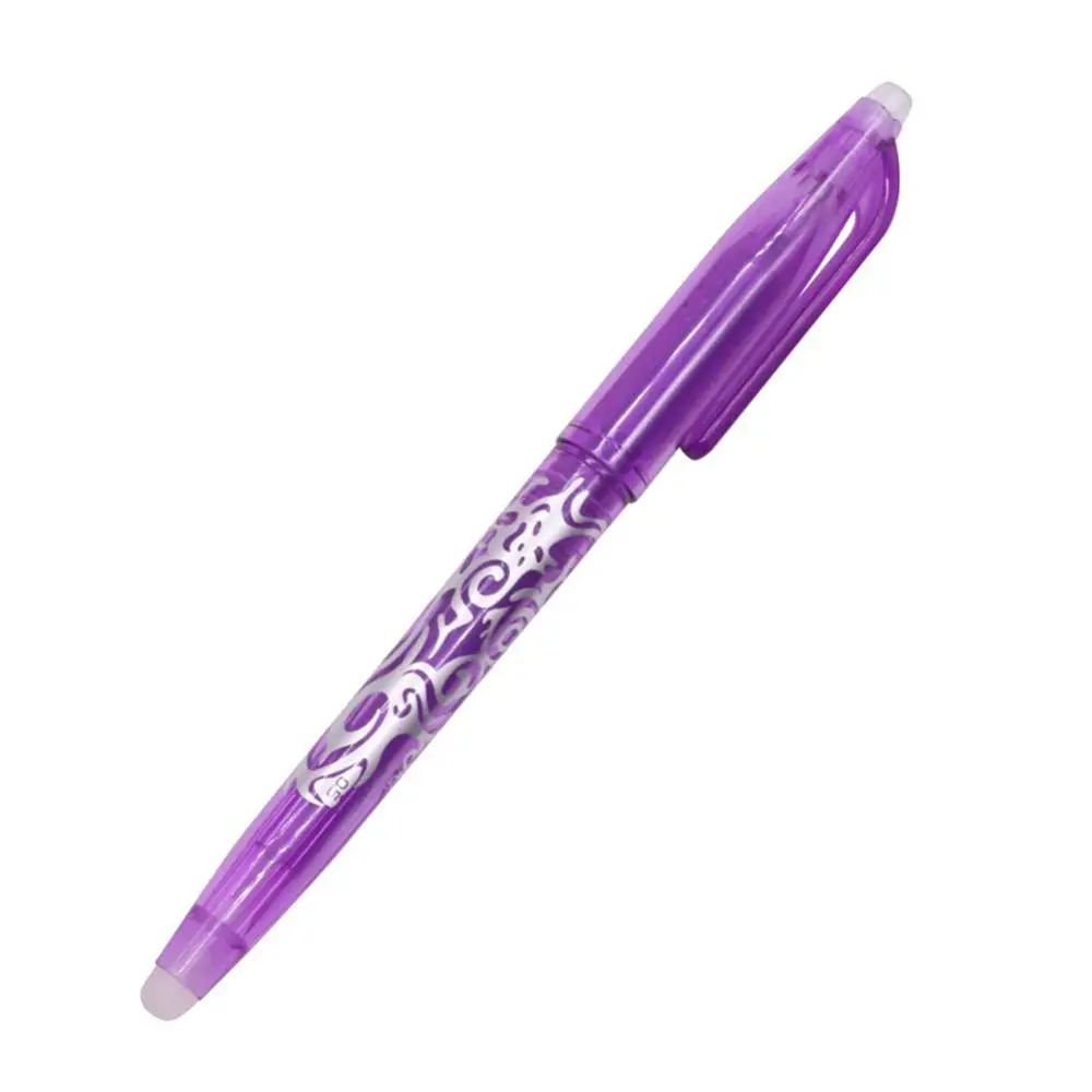 2 pcs purple 2 шт 8 цветов цветные чернила Шариковая ручка 0,5 мм стираемая шариковая ручка хайлайтер цветная стираемая ручка дешевле - Цвет: 2 pcs purple