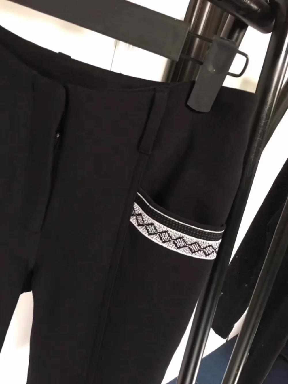 Женский костюм fime embroidey Модный комплект из двух предметов Топ и штаны осенне-зимние классические комплекты одежды для женщин