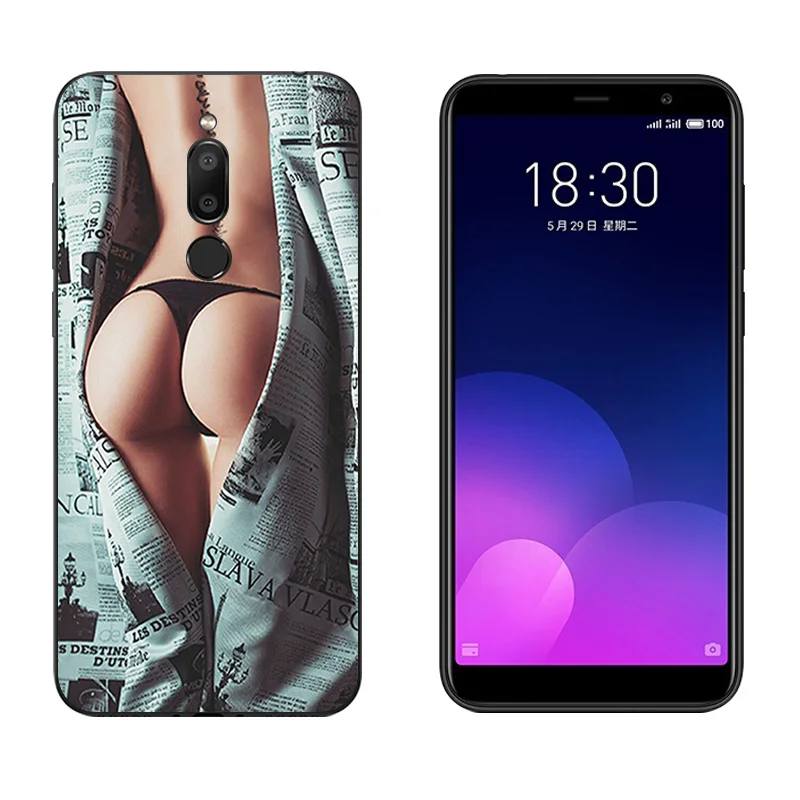 Чехлы для Capa Meizu M6T черные мягкие чехлы из ТПУ с принтом большого пистолета 5 7