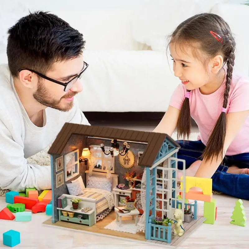 3D Деревянный Кукольный Домик DIY миниатюрная шкатулка кукольный домик мини
