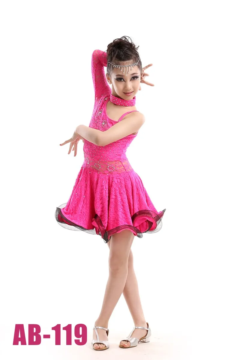 Танцевальная одежда для девочек зеленого цвета платье латинских бальных танцев