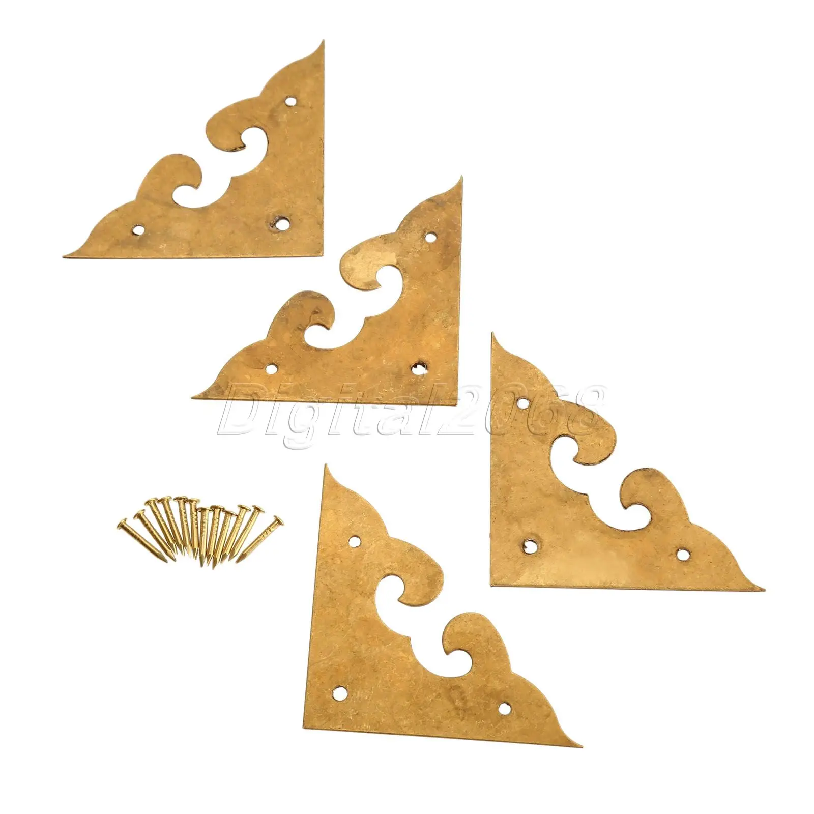 Хорошее качество 4 шт угловые кронштейны китайская мебель фурнитура латунь для