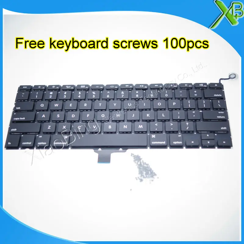 5 шт. --- Совершенно новый для MacBook Pro 13 3 &quotA1278 Клавиатура США + 100 винтов клавиатуры