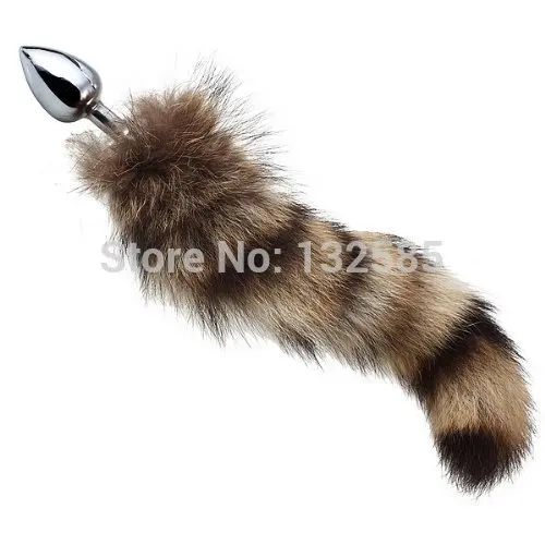 Бесплатная доставка сексуальная Анальная пробка лисы хвост енота секс-игрушки