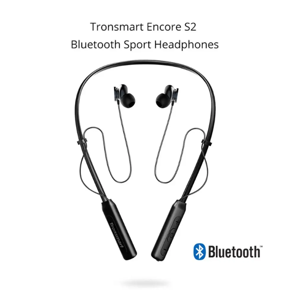 Tronsmart Encore S2 Bluetooth Earphone Wireless Headset Headphones DSP IPX34 Water-Resistance For Gamer Gaming Sport Neckband |