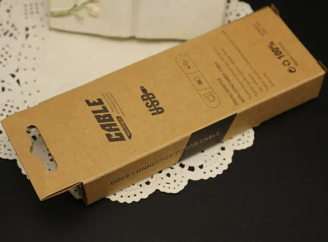 50 шт. универсальный кабель для мобильного телефона упаковка крафт бумаги