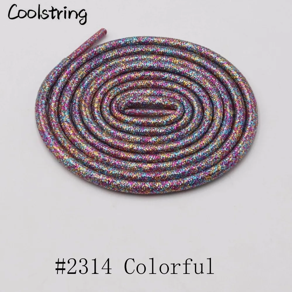Coolstring однотонные закругленные металлические шнурки блестящие шнурки мигающие Блестящие модные латчеты перламутровые для спорта холст