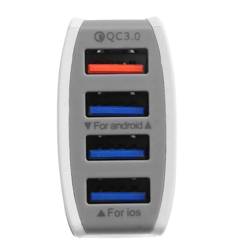 Сертифицировано Qualcomm QC3.0 Quick Charge 4-Порты и разъёмы зарядных порта USB для автомобиля Зарядное устройство DC Универсальный Авто Мощность адаптер 35 Вт для мобильных телефонов и планшетов iPad
