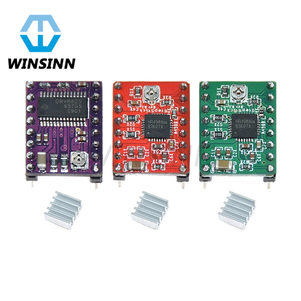 StepStick A4988 DRV8825 модуль драйвера шагового двигателя четырехслойная печатная плата