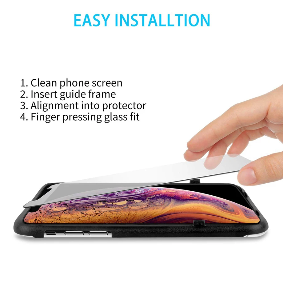 Закаленное стекло для iPhone XS Max XR 7P/8P защитный чехол дружественная Защитная пленка