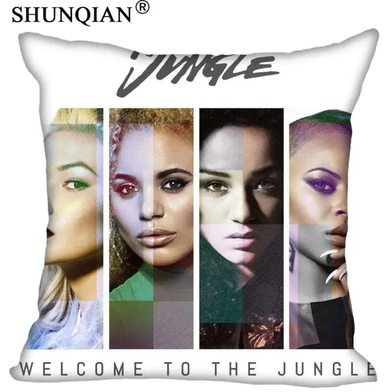 

Индивидуальная квадратная наволочка неоновые джунгли Мягкая Наволочка на подушку на молнии, больше размера, двухсторонняя наволочка «сдел...