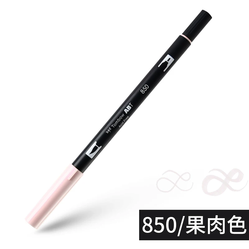 850 ABT Tombow, двойная кисть, художественные маркеры, акварельные маркеры, 96 цветов, мягкая ручка для рукописного письма, профессиональные ручки для рисования - Цвет: 850