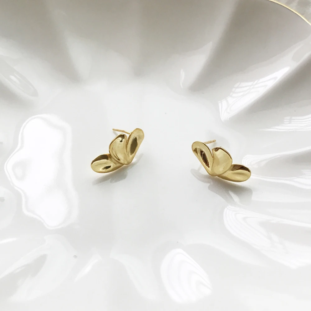 Женские серьги гвоздики из серебра 925 пробы в форме бабочки|Серьги-гвоздики| |