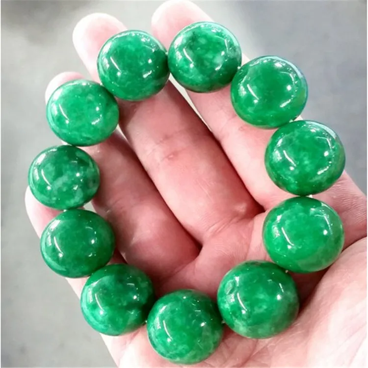 Natural green yu bracelet both male and female bead bracelet/ | Украшения и аксессуары
