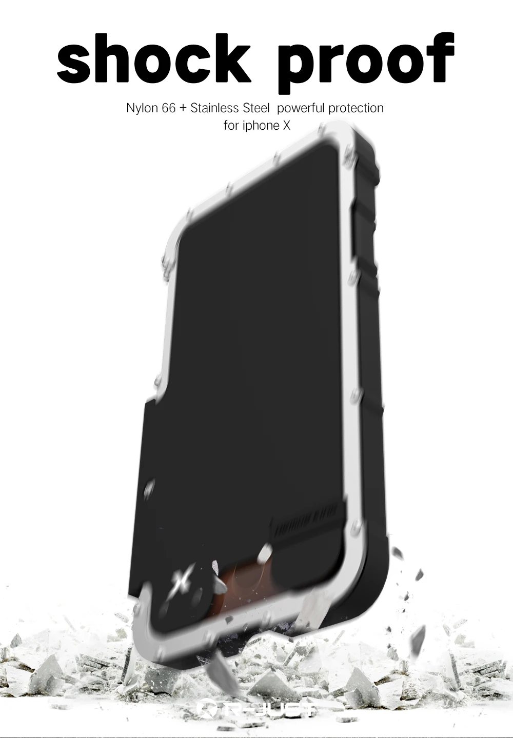 R-Just металлический противоударный флип-чехол для iPhone 8, 7 plus, защитный чехол для телефона King, чехол для iPhone 6, 6splus, 7, 8 Plus, R-JUST