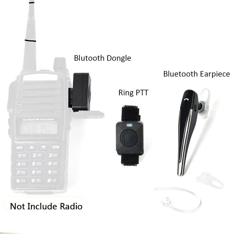 2 шт. двухсторонняя Рация Беспроводная гарнитура для Motorola Baofeng uv 82 HYT Bluetooth