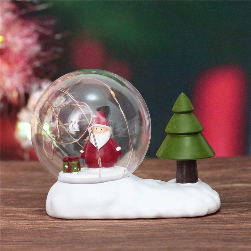 Merry Рождественская Фигурка Санта снеговик настольная лампа Дети Главная