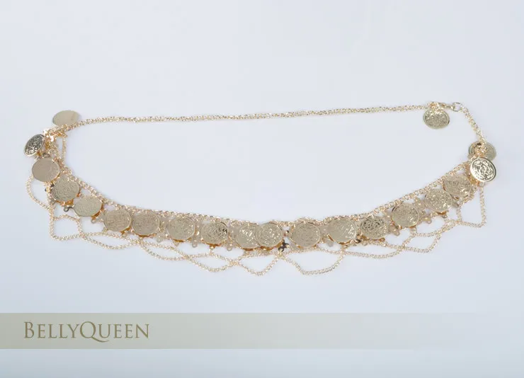 Большой пояс для танца живота металлический шарф в виде монет цыганский костюм с