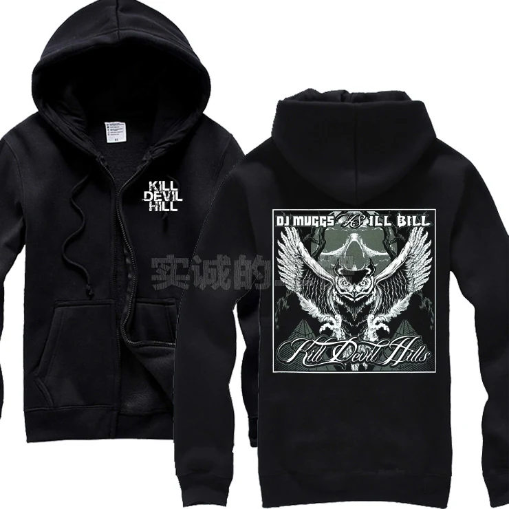 

4 styles kill devil hill North Carolina Rock zipper Cotton Hoodies shell jacket punk Skull OWL Sweatshirt heavy metal sudadera