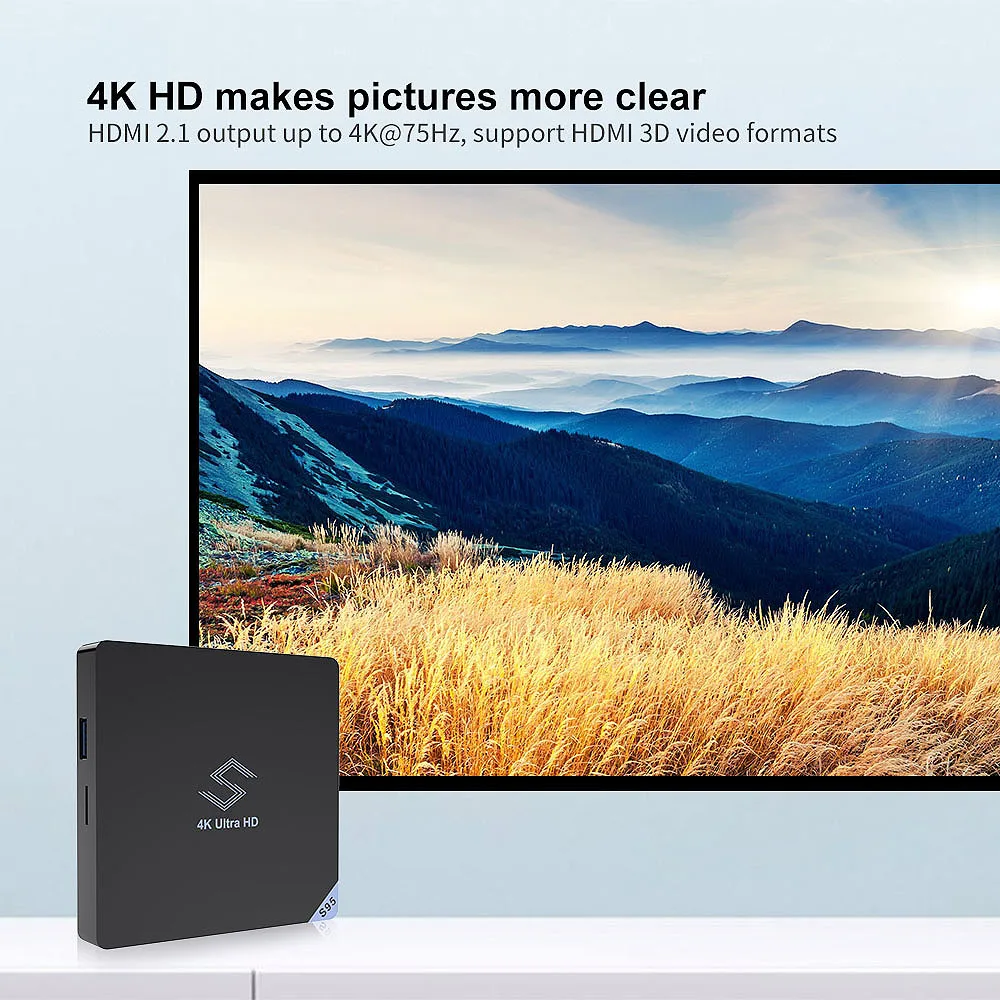 Beelink S95 ТВ приставка Android 8,1 Amlogic S905X2 2,4 ГГц/5,8 ГГц Wi-Fi, Bt4.0 Поддержка 4 к HD медиа плеер H.265 комплект ТВ коробка