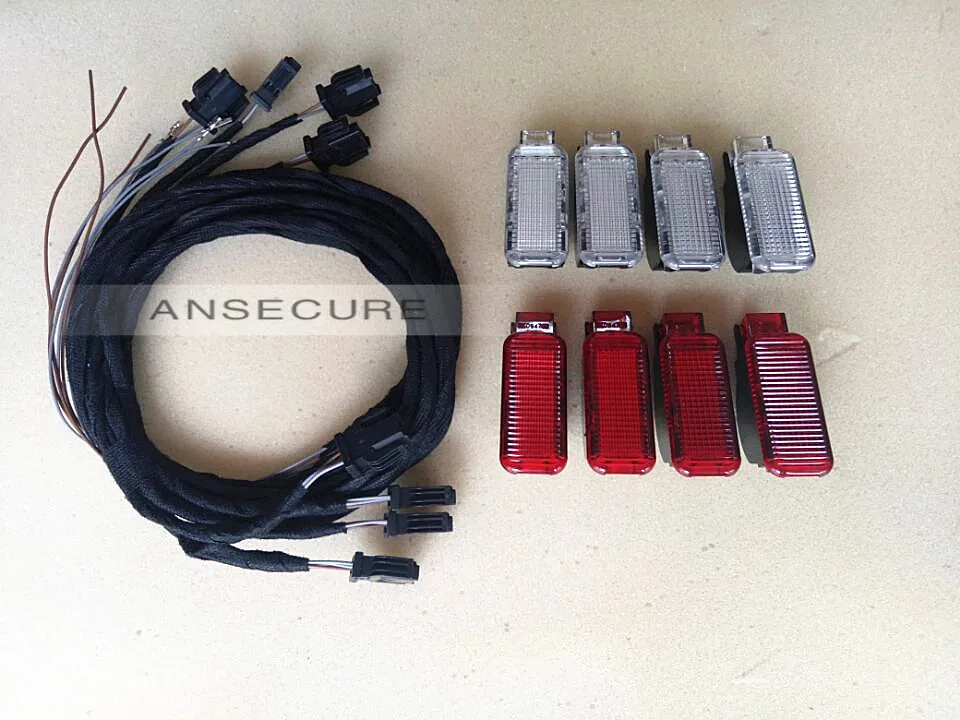 Сигнальная лампа для дверей 8 шт. подсветка с кабелем AUDI A4 B8 A5 A6 A7 A8 Q5 8KD 947 411*4 415C * 4 |