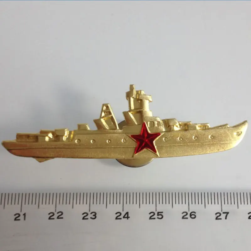 Оригинальная морская поверхность военный корабль капитан значок булавки Россия