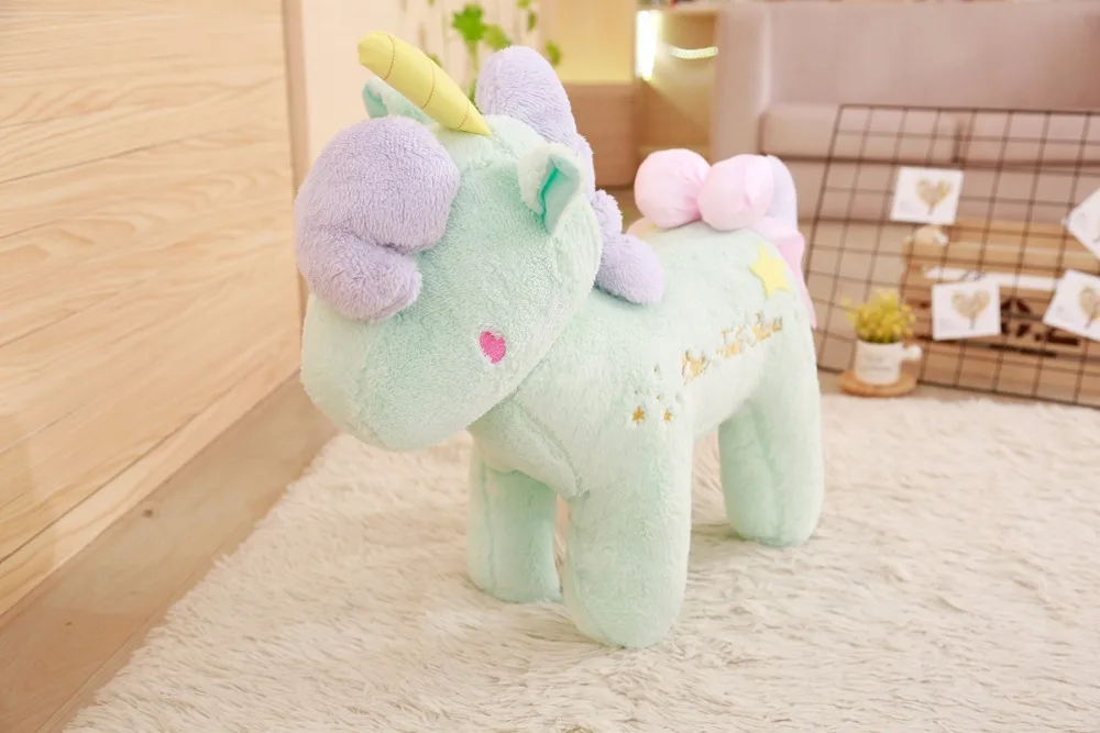 Kawaii мультфильм чучело Детские куклы Единорог плюшевые детские игрушки дети подарок игрушки дети ребенок подарок на день рождения друзья подарки