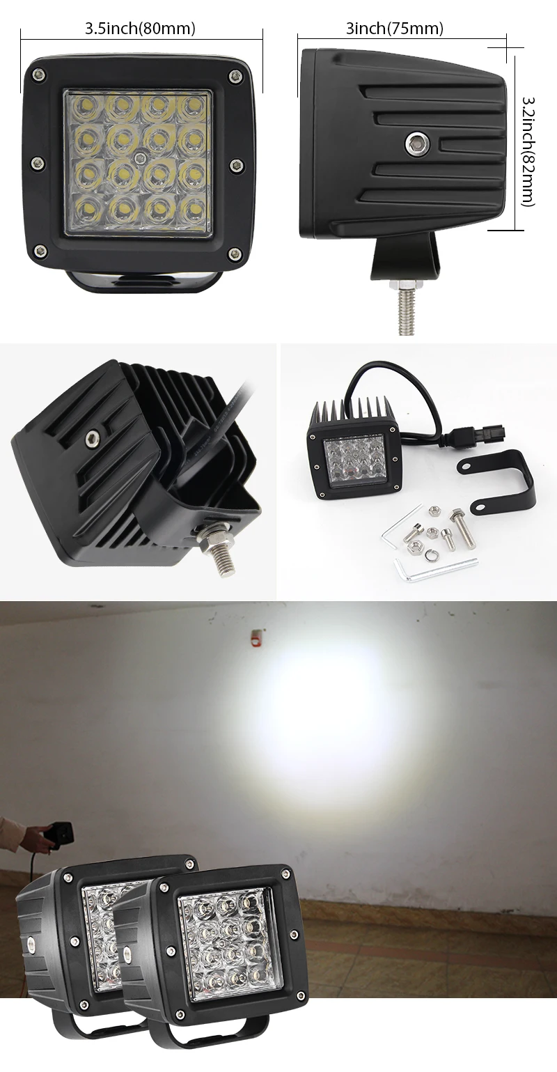 BraveWay 12D 3 дюйма LED Противотуманные фары светильник светодиодный рабочий светильник 12V 24V Строб комбо для грузовой автомобиль внедорожник ATV внедорожник Туман лампа Предупреждение вождения светильник