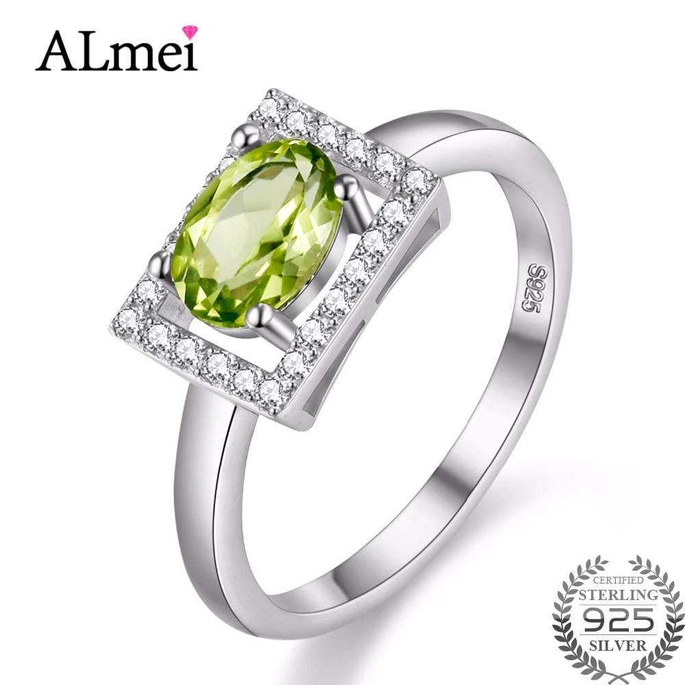 

Special Shine Full Peridot 925 Sterling Silver Wedding Rings Russia USA Holiday Australia Ring Jewelry with Box 40% FJ056