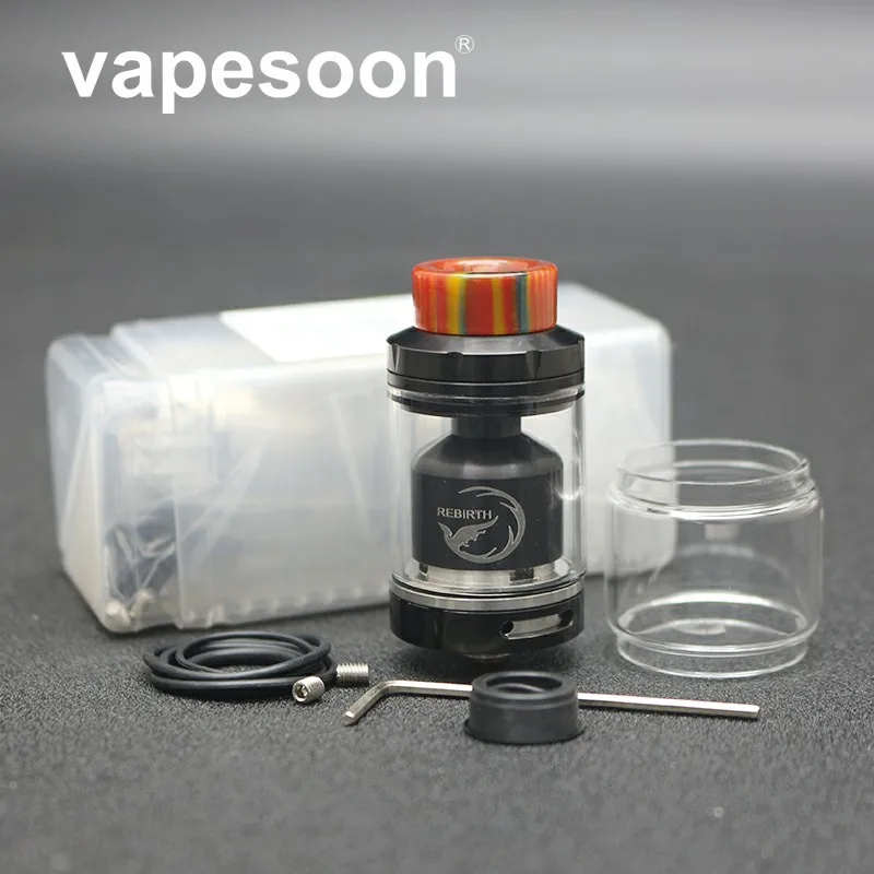 Высокое качество Rebirth RTA бак с 2 постами построить палубу электронная сигарета