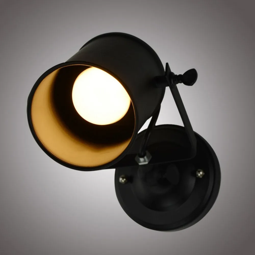 Настенный светильник с железной головкой винтажный настенный регулируемым