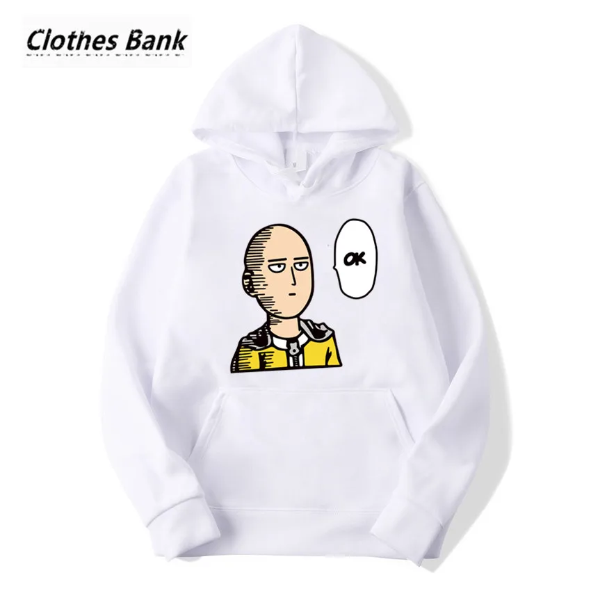One Punch Man Saitama OK Забавные милые повседневные мужские толстовки Женская модная