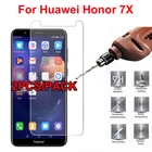 Закаленное стекло для Huawei Honor 7X, Защитная пленка для экрана 9H, Защитное стекло для Huawei Honor 7X, пленка для смартфона 5,93 дюйма, 2 шт.