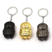 hot game playerunknowns battlegrounds keychain pubg metal level 3 bag key chain ring holder chaveiro porte clef for men jewelry