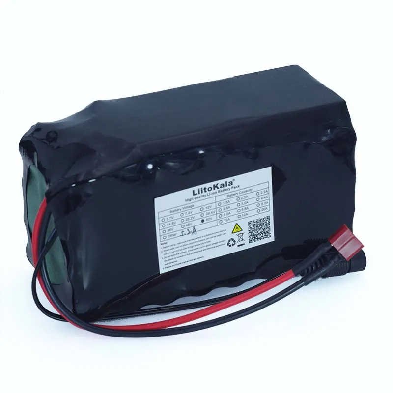 LiitoKala 16S2P 60V 5.2Ah 18650 литий ионный аккумулятор 67 2 V 5200 mAh Электрический велосипед Ebike