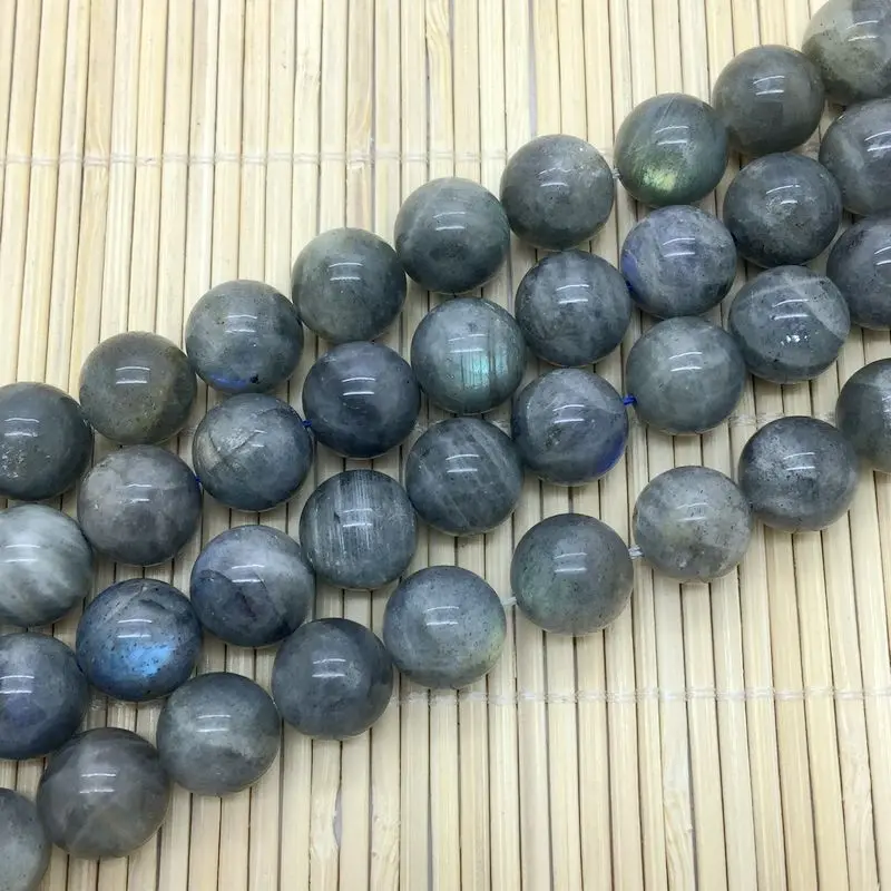 Beadztalk натуральный камень лабрадорит Круглые Гладкие бусины сплошного синего