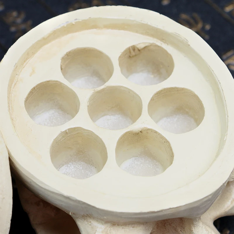 Голова черепа 7 отверстий жесткая смола тату чернила чашки/колпачки-держатели