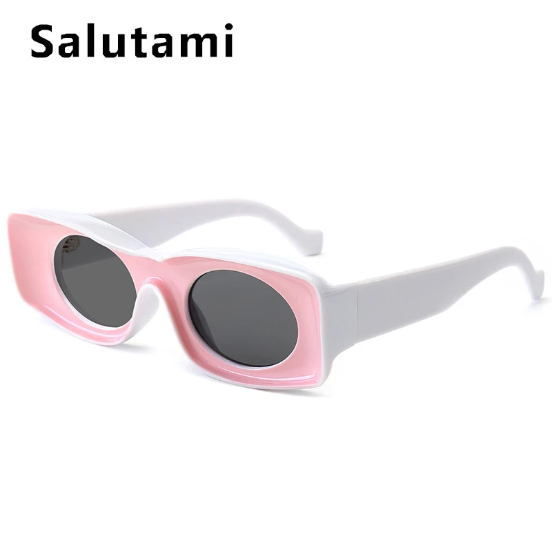 Яркие квадратные Snglasses для Для женщин мужчин Элитный бренд негабаритных пара