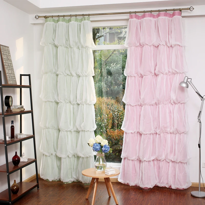 Пользовательские красивые занавески принцессы в корейском стиле для спальни
