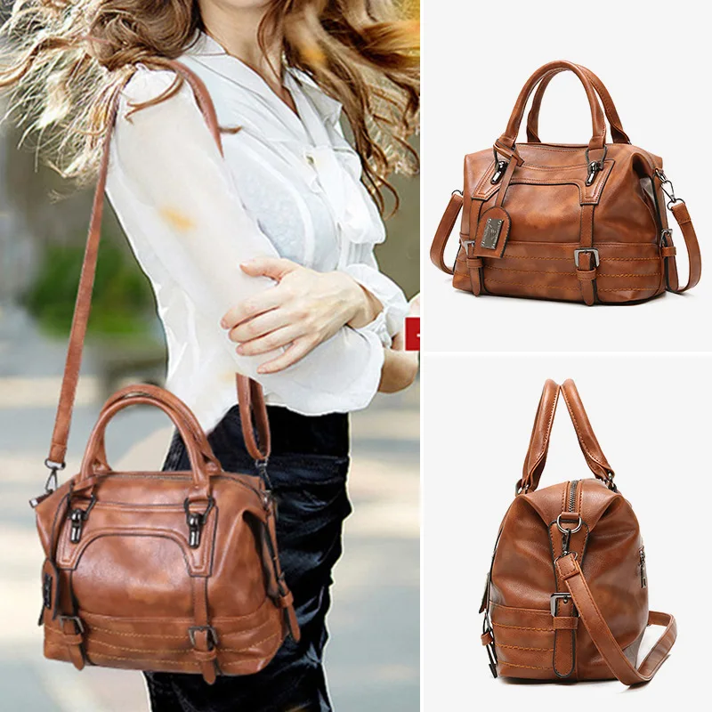 Повседневная многофункциональная женская сумка на плечо молнии с металлической