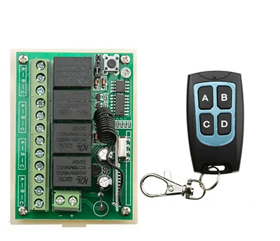 DC12V 4CH 4 CH канальный РЧ Беспроводной переключатель системы дистанционного