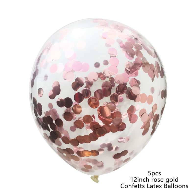 5pcs C-rose gold Подставка для воздушных шаров держатель для шарика Колонка круглый воздушный шар "Конфетти" BabyShower Дети Рождество День Рождения Вечеринка свадебные украшения поставки - Цвет: 5pcs C-rose gold