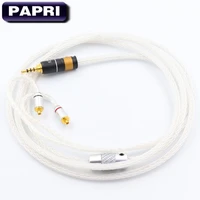 papri 2 53 5mm4 4mm 16core occ copper silver plated mmcx earphone upgrade for se535 se846 ue90 w20 w30 w40 headphone