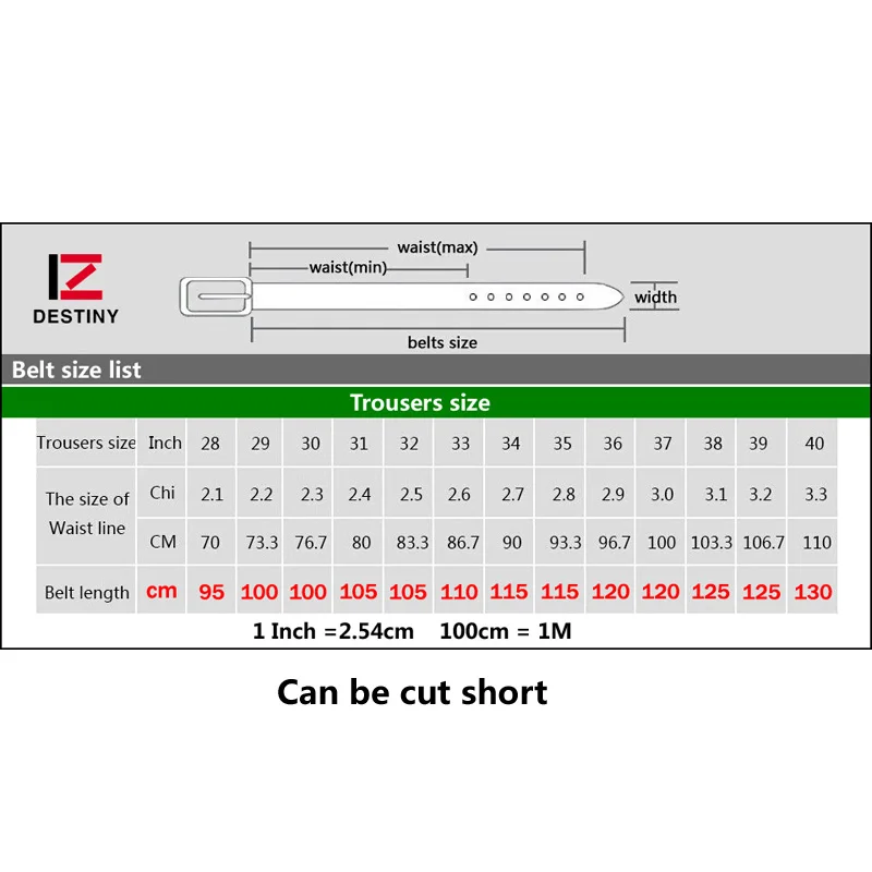 DESTINY высокого качества Натуральная кожа ремень без пряжки брендовая