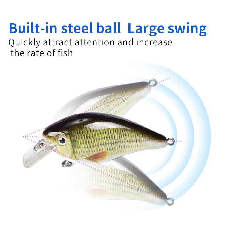 1 шт. Crankbait Поверхностная Рыбная приманка воблеры 6 см 12 8 г искусственные жесткие